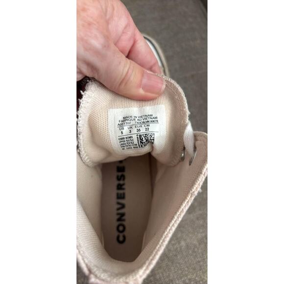 Light Pink Converse Chuck Taylor All Star high top shoes size 5 Ladies - Picture 6 of 8